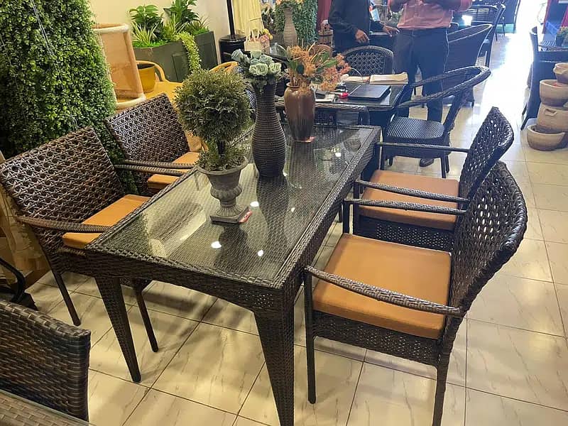 Outdoor patio garden furniture lahore, rattan cafe restaurant chairs 15
