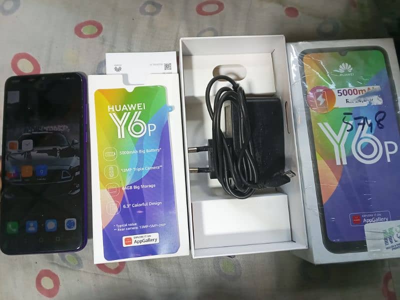 Huawei y6p contact 03224156200 64gb 3gb PTA approved condition 10/10 12