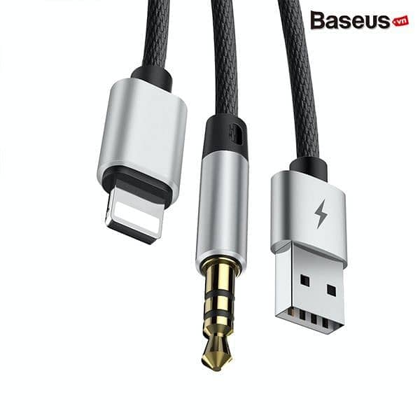 Lightning to Audio AUX 3.5mm + USB Cable Baseus L34 for iPhone/ iPad 7
