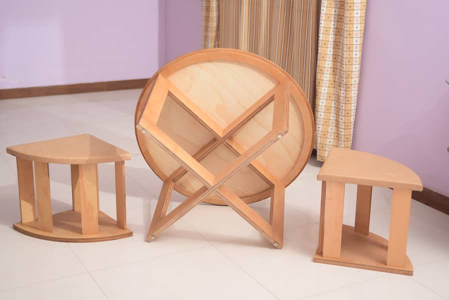 Elegant Center Table with Comfortable Stools 5