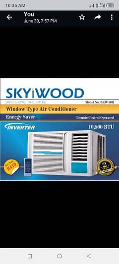 SKYIWOOD WINDOW AC ENERGY SAVER DC INVERTER PONA TONE 0