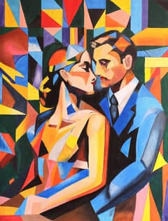 The Couple of Love Acrylic painting