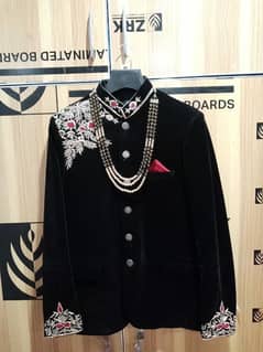 Prince Coat With Kullah And Necklace Golden