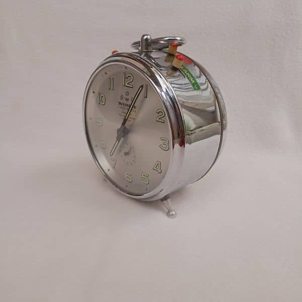 1959's Wehrle Vintage Alarm Clock Three in One Desk clock 4