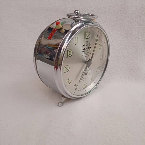 1959's Wehrle Vintage Alarm Clock Three in One Desk clock 5