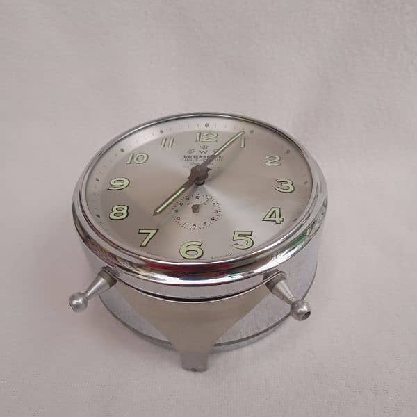 1959's Wehrle Vintage Alarm Clock Three in One Desk clock 8