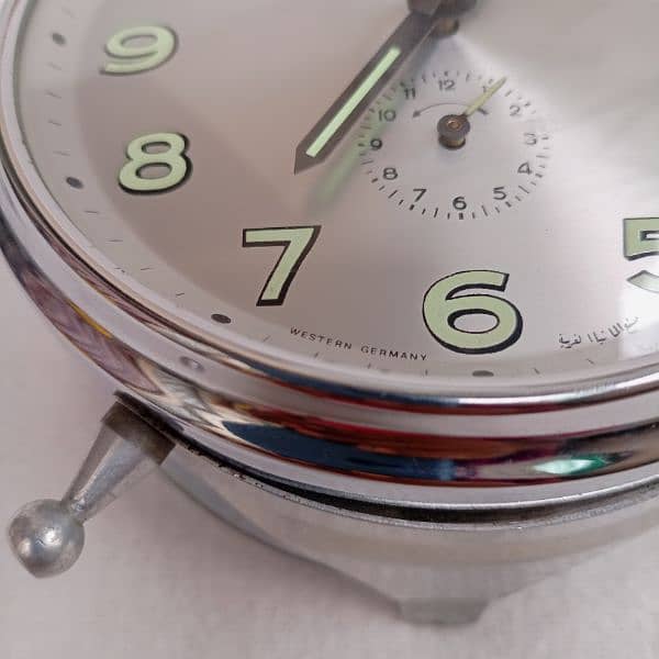 1959's Wehrle Vintage Alarm Clock Three in One Desk clock 9