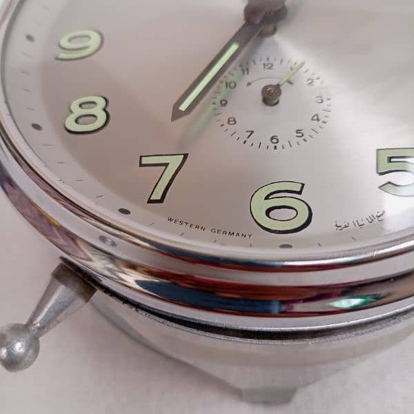1959's Wehrle Vintage Alarm Clock Three in One Desk clock 10