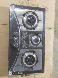 kenwood steel hob Auto 3 burner imported 2 years warranty and service