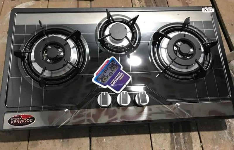 kenwood steel hob Auto 3 burner imported 2 years warranty and service 1
