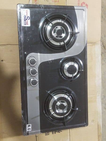 kenwood steel hob Auto 3 burner imported 2 years warranty and service 2