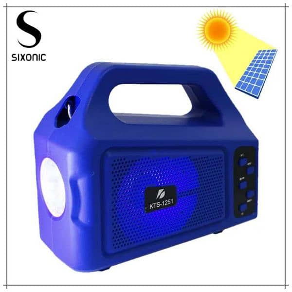 Original KTS 1251 Portable Solar Rechargeable Wireless Speaker 0