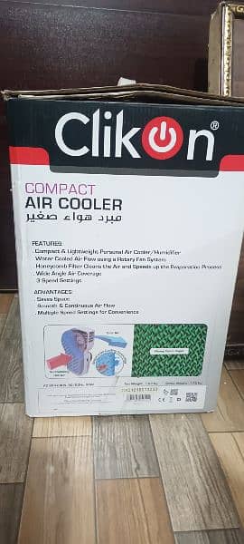 click on compact air cooler brand new 2