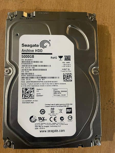 original Seagate 5tb hard drive excellent condition 5
