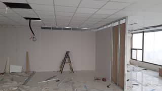 OFFICE PARTITION, GYPSUM BOARD & DRYWALL PARTITION, GLASS PARTITION