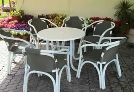 Outdoor Furniture, Patio lawn dining chairs, UPVC Plastic comfortable 4