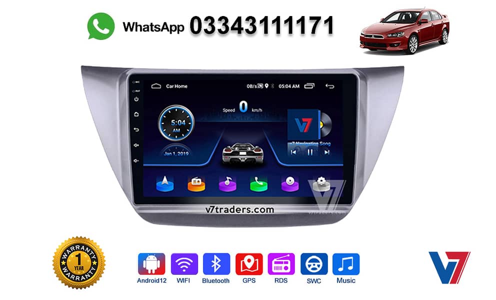 V7 Mitsubishi Lancer 2005 Android Panel LCD LED Car GPS Navigation Tar 0