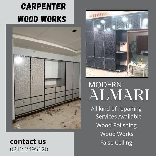 Carpenter / furniture repairinig / wood work available on demand 1