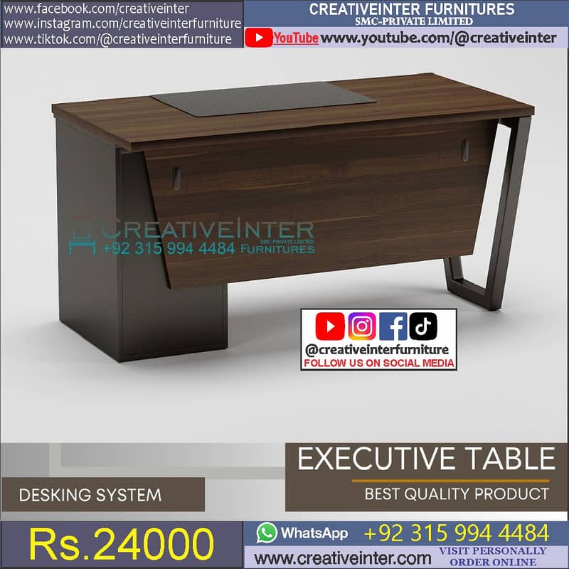 Executive Office table study desk sofa chair workstation meeting CEO 9