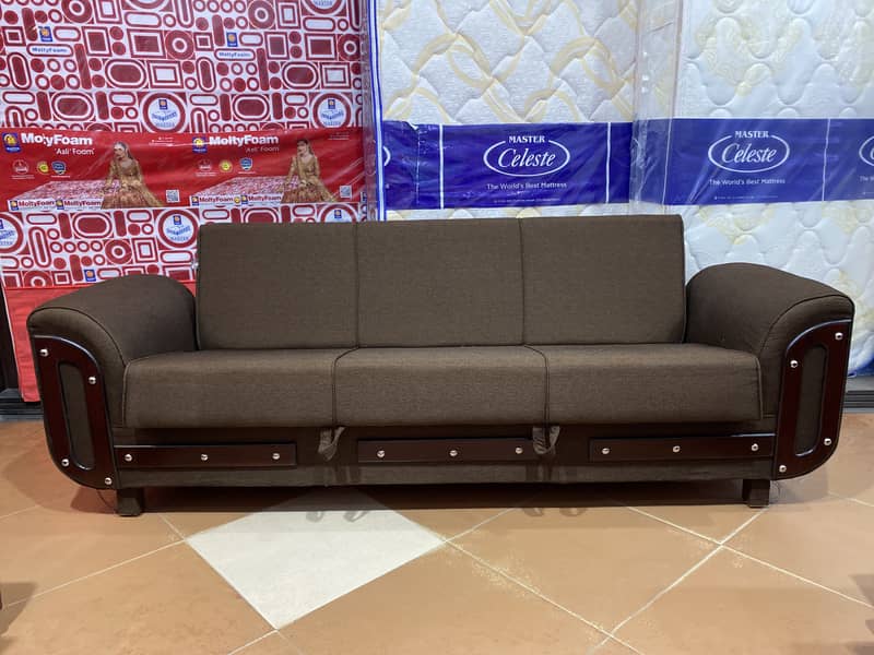 sofa + bed (sofa cum bed)(2in1)(Molty foam)(10 years warranty ) 3