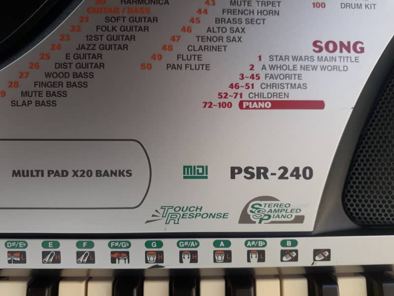 YamahaPSR240 Piano 61-Keys TouchSensitive Portable Electronic Keyboard 1
