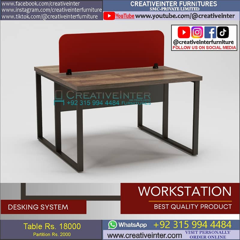 Office Center coffee table study desk chair working workstation 5