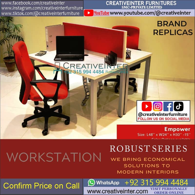 Office Center coffee table study desk chair working workstation 8