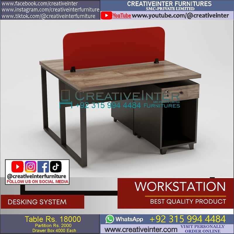 Office Center coffee table study desk chair working workstation 14