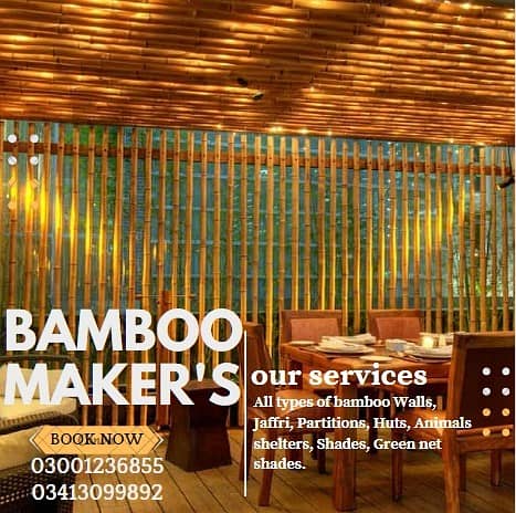 bamboo work/bamboo huts/animal shelter/parking shades/wall Partitions 15