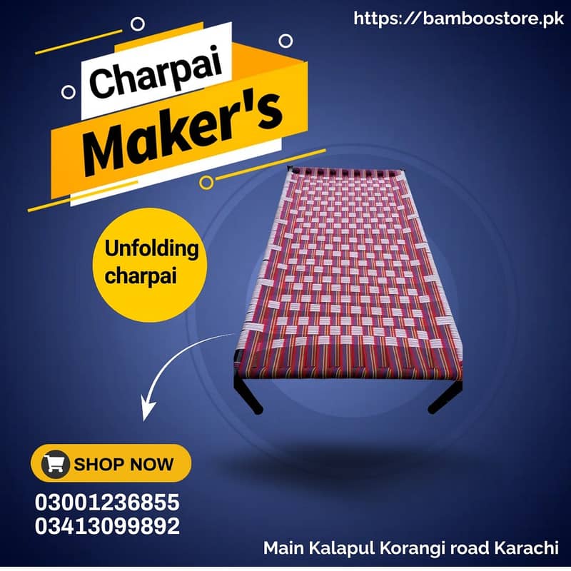 folding charpai/unfolding charpai/sleeping bed/iron charpai in karachi 4