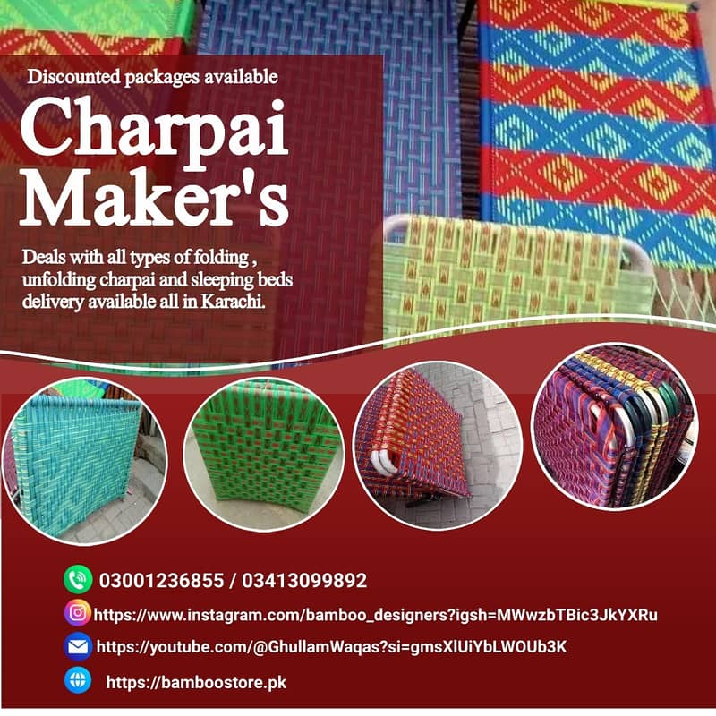 folding charpai/unfolding charpai/sleeping bed/iron charpai in karachi 11