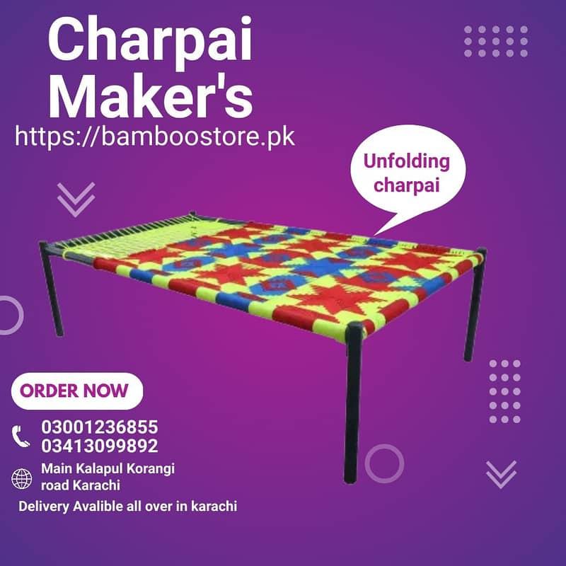 folding charpai/unfolding charpai/sleeping bed/iron charpai in karachi 18