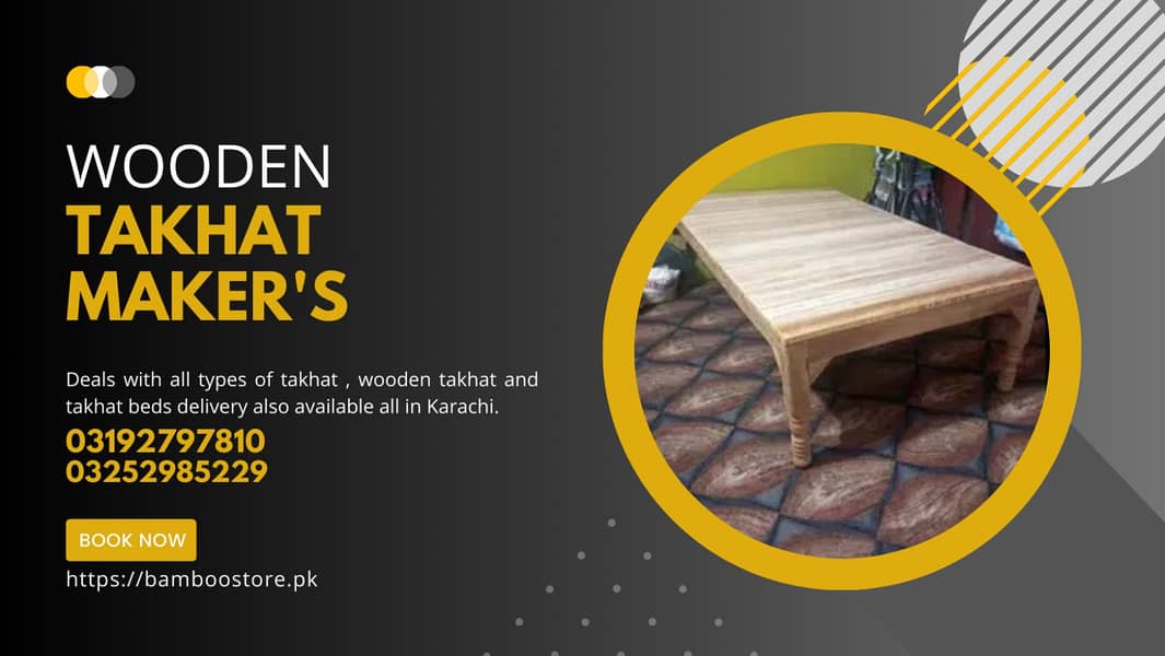 takhat / wooden takhat / bench / table / takhat bed sale in karachi 16