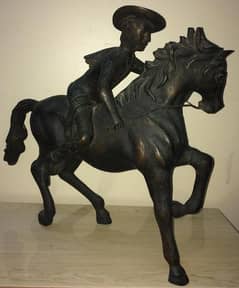 antique American horseman big size old brass what's app 03071138819