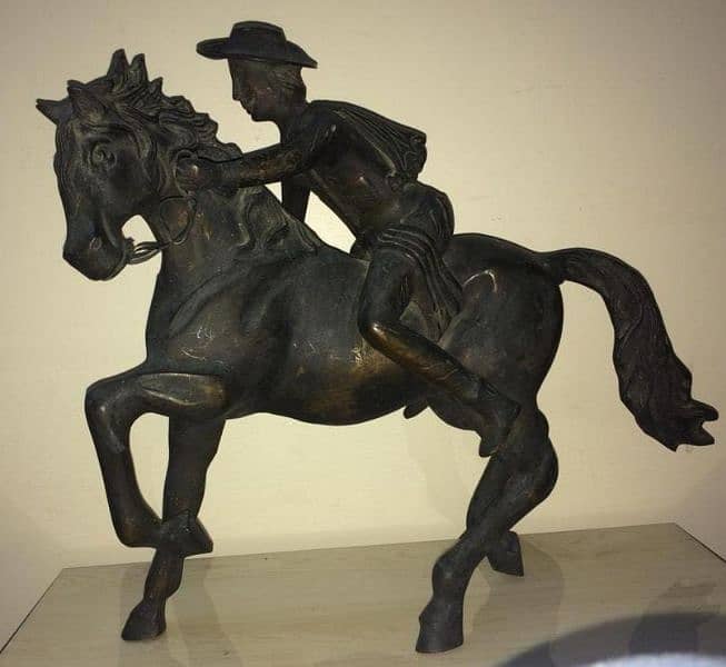 antique American horseman big size old brass what's app 03071138819 1