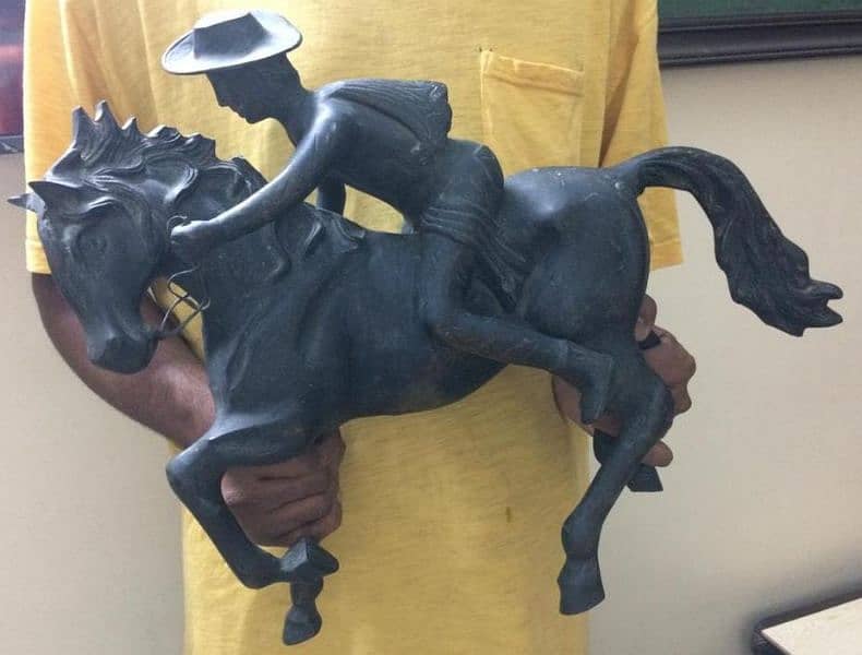 antique American horseman big size old brass what's app 03071138819 2
