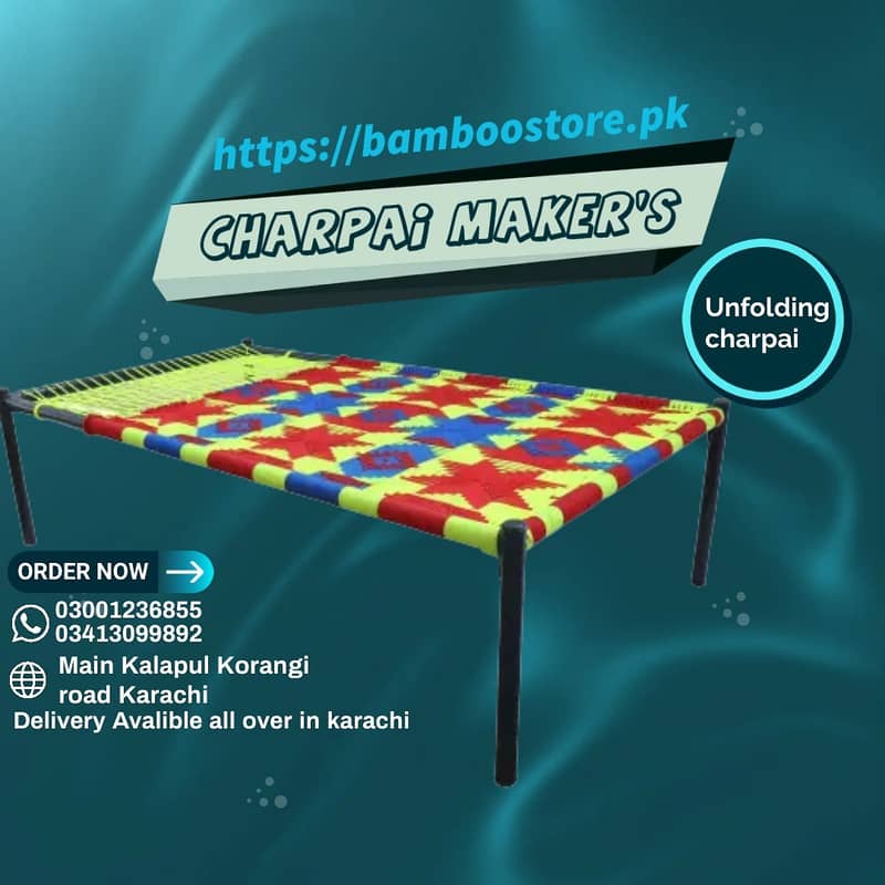 folding charpai/unfolding charpai/sleeping bed/iron charpai in karachi 6