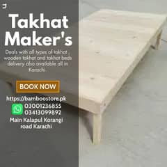 takhat / wooden takhat / bench / table / takhat bed sale in karachi 0