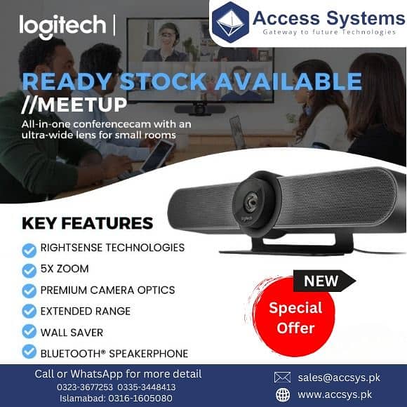 Logitech Meetup Audio video conferencing RallyBar Accsys. pk03353448413 3