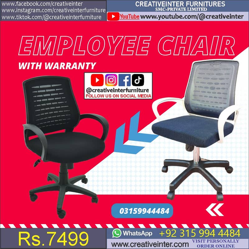 Office High Back Revolving Chair Mesh Chair Ergonomic Furniture Table 7