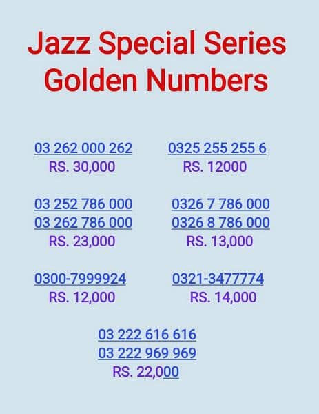 Zong Golden Numbers 1