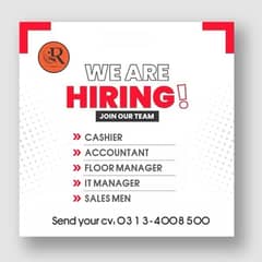 Cashiar|Accountant|It Manager|Floor Manager|Salesman