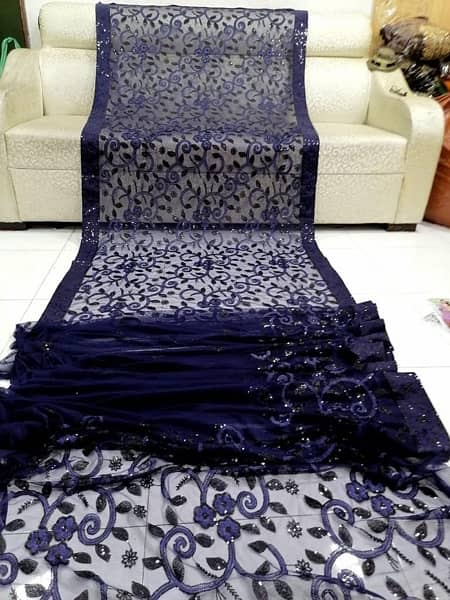 Black sequence saree on net 6  colours available 5
