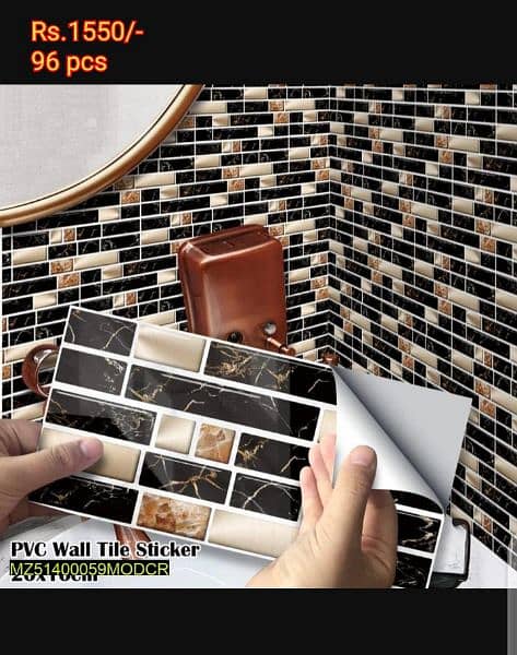 Wall Marble and tile sticker for kitchen bathroom and walls 10