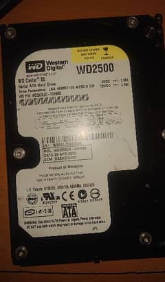 WD HDD 250GB Malaysia made