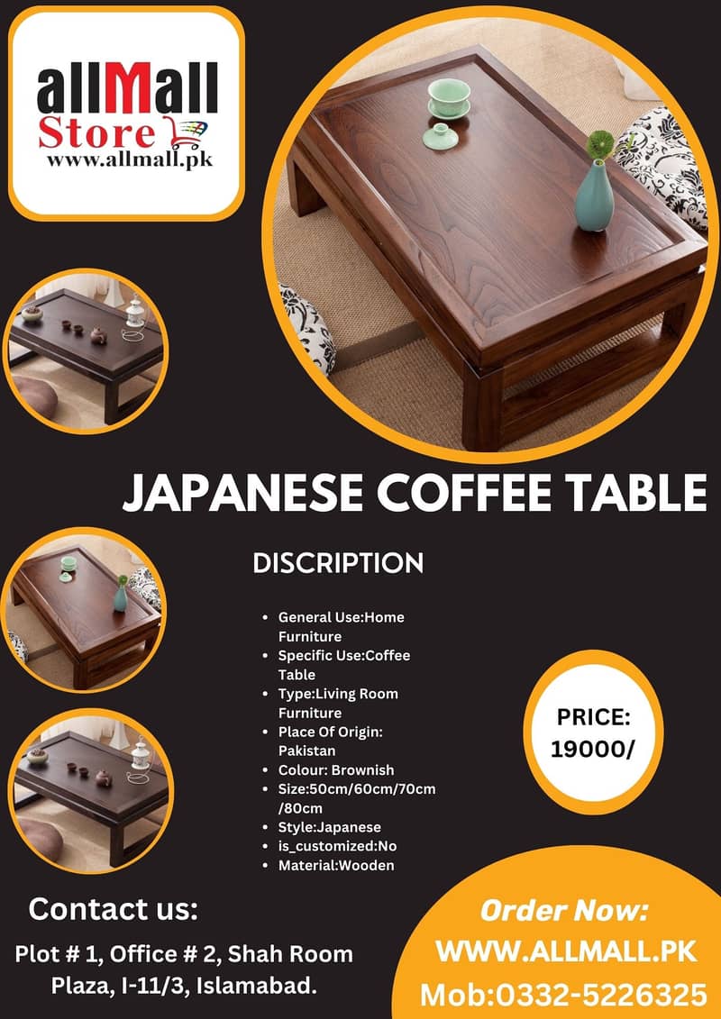 Japanese Tea Table Coffee Table 0