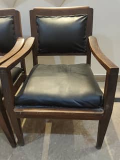 2 SOLID WOODEN  (SHEESHAM) CHAIRS
