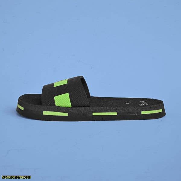 black camel box style slides, Green slippers 1