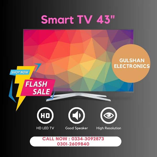 MEGA SALE 43 INCH SMART LED TV ANDROID WIFI WITH WIFI 0