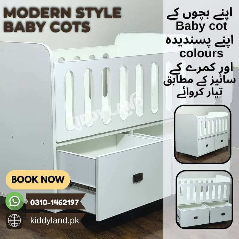Baby cot / Baby beds / Kid wooden cot / Baby bunk bed / Kids furniture 2
